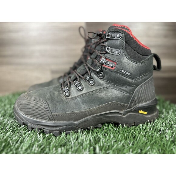 Duluth Trading Co Boots Mens 11.5 Black Spike DuluthDry Vibram Lace Up Workwear - Picture 1 of 9